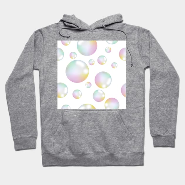 Soap Bublle Background Pattern Seamless Hoodie by MichelMM
